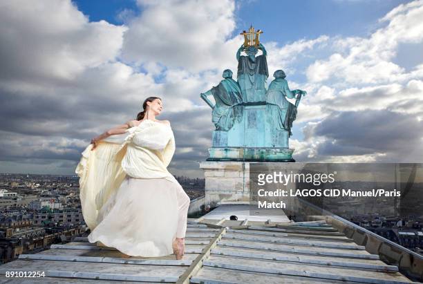 Choreographer & ballet dancer of the Paris Opera, Marie-Agnes Gillot is photographed for Paris Match on November 13, 2017 in Paris, France.