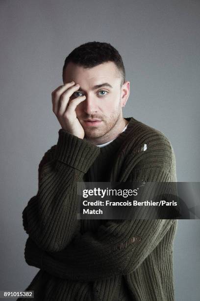 Singer Sam Smith is photographed for Paris Match on November 27, 2017 in Paris, France.