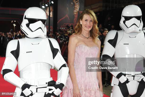 Laura Dern attends the European Premiere of "Star Wars: The Last Jedi" at the Royal Albert Hall on December 12, 2017 in London, England.