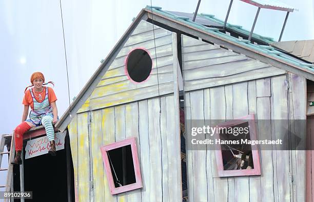 Lena Ottenbacher performs during the play 'Pippi Langstrumpf' at the Thurn and Taxis castle festival on July 19, 2009 in Regensburg, Germany.