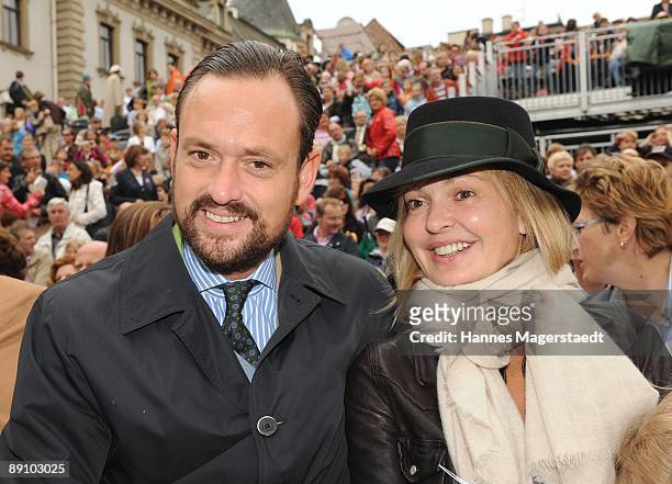 Alexander Count von Schoenburg-Glauchau and sister Maja von Schoenburg -Glauchau attend the Thurn and Taxis castle festival on July 19, 2009 in...
