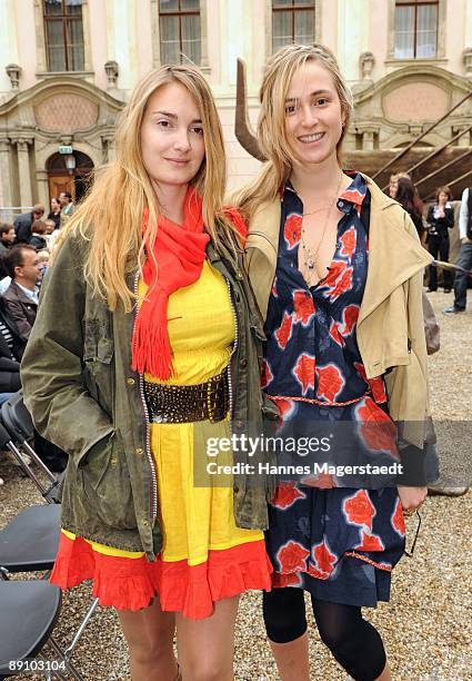 Maria Theresia von Thurn und Taxis and Elisabeth von Thurn und Taxis attend the Thurn and Taxis castle festival on July 19, 2009 in Regensburg,...