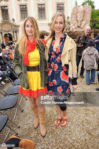 Maria Theresia von Thurn und Taxis and Elisabeth von Thurn und Taxis attend the Thurn and Taxis castle festival on July 19, 2009 in Regensburg,...