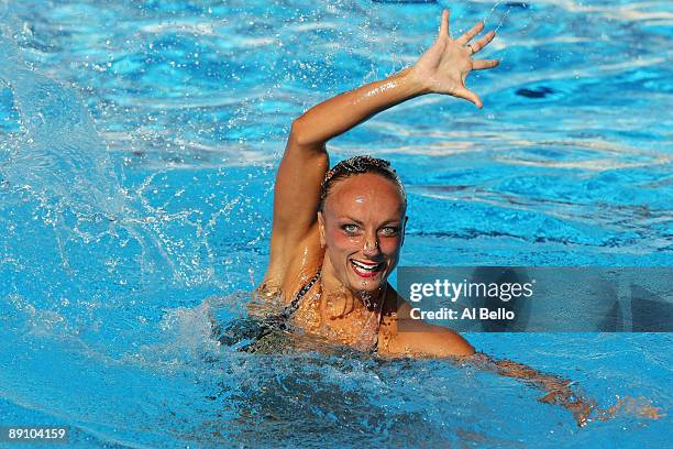 Marie-Pier Boudreau Gagnon of Canada competes in the Technical Solo Synchronised Swimming at the Stadio del Nuoto Sincronizzato on July 19, 2009 in...