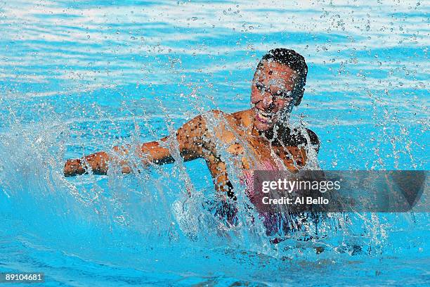 Beatrice Adelizzi of Italy competes in the Technical Solo Synchronised Swimming at the Stadio del Nuoto Sincronizzato on July 19, 2009 in Rome, Italy.