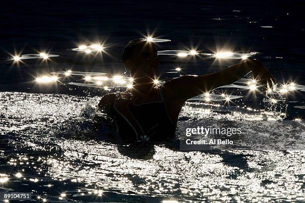 Despoina Solomou of Greece competes in the Technical Solo Synchronised Swimming at the Stadio del Nuoto Sincronizzato on July 19, 2009 in Rome, Italy.