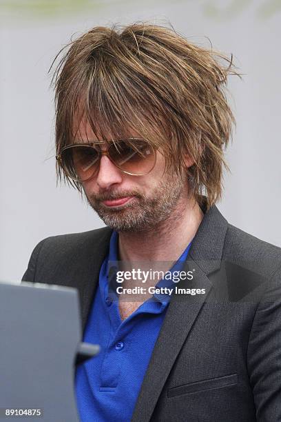 Thom Yorke performs live on day 4 of the Latitude Festival held in Henham Park, Southwold on July 19, 2009 in Southwold, England.