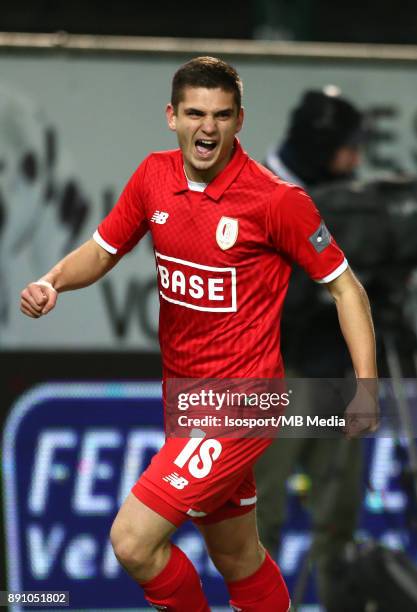 Beveren , Belgium / Waasland-Beveren v Standard de Liege / "nRazvan MARIN - Celebration"nFootball Jupiler Pro League 2017 - 2018 Matchday 18 /...