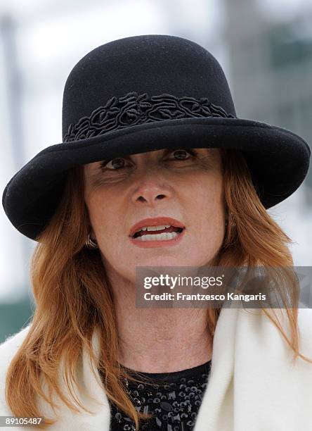 Stefanie Powers attends Cowdray Park for the Veuve Cliquot Gold Cup Polo match on July 19, 2009 in Midhurst, England.