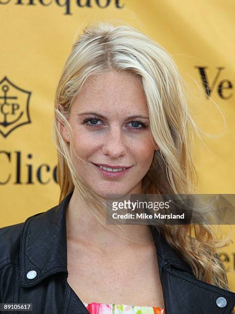 Poppy Delevingne attends The Veuve Clicquot Gold Cup Final at Cowdray Park on July 19, 2009 in Midhurst, England.