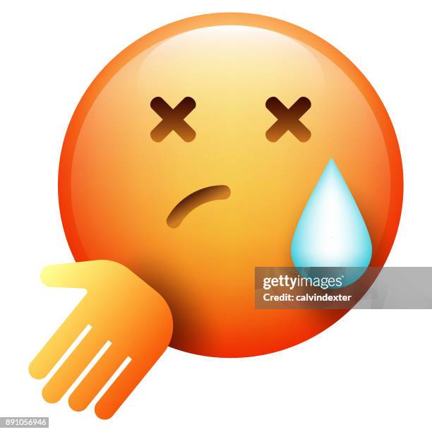 realistic emoji - crying hug stock illustrations