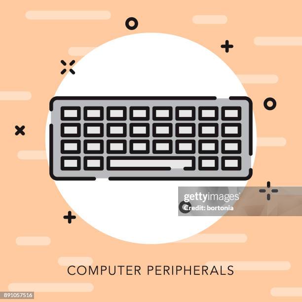 keyboard open outline photography icon - millennial pink stock illustrations
