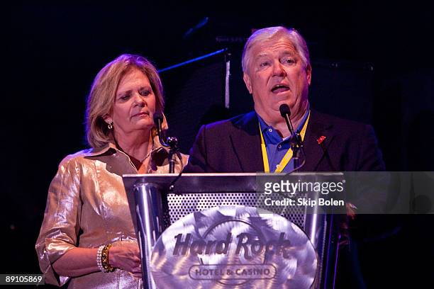 First Lady of Mississippi Marsha Barbour and Mississippi Governor Haley Barbour speak at the National Governors Conference hosted by The Recording...