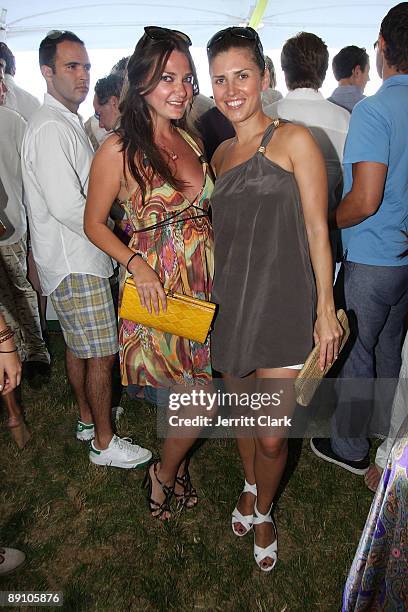 Jane Lerman of LER PR and Natasha Nova attend the opening day of the 2009 Mercedes-Benz Polo Challenge at Blue Star Jets Field at Two Trees Farm on...