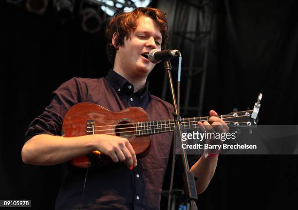 Zach Condon of Beirut performs during the 2009 Pitchfork Music Festival at Union Park on July 18, 2009 in Chicago, Illinois.