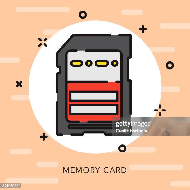 memory card open outline photography icon - millennial pink stock illustrations