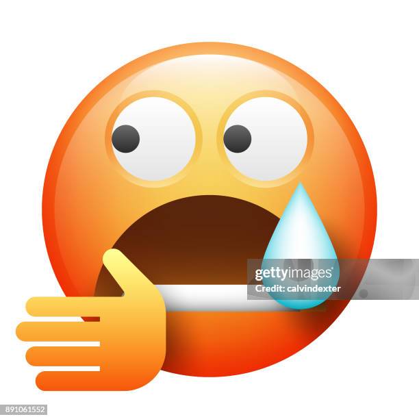 realistic emoji - crying hug stock illustrations