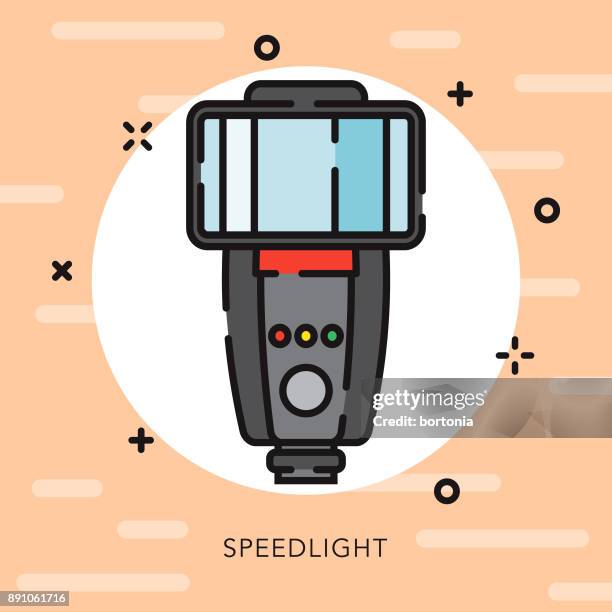 bildbanksillustrationer, clip art samt tecknat material och ikoner med speedlight öppen disposition fotografi ikonen - millennial pink