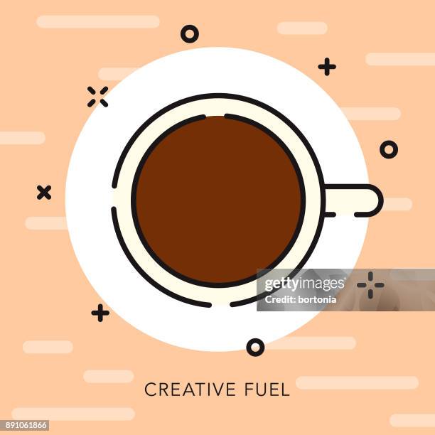 coffee open outline photography icon - millennial pink stock illustrations