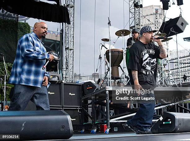 Sen Dog and B-Real of Cypress Hill performs at Comerica Park July 18, 2009 in Detroit, Michigan.