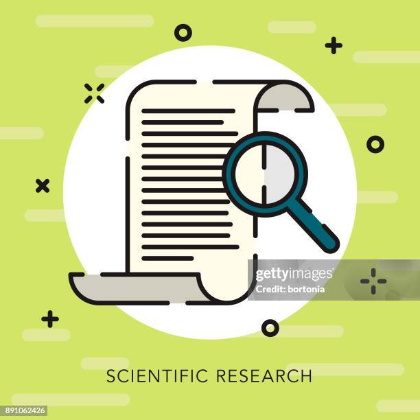 ilustraciones, imágenes clip art, dibujos animados e iconos de stock de investigación científica abierta esquema ciencia icono - investigación científica