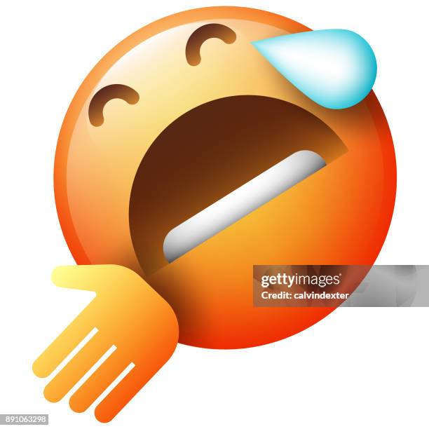 realistic emoji - crying hug stock illustrations
