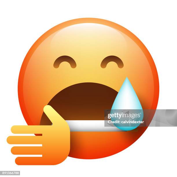 realistic emoji - crying hug stock illustrations