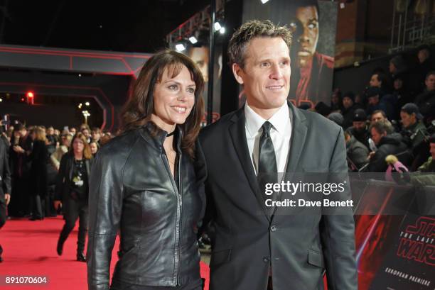 Beverley Turner and James Cracknell attend the European Premiere of "Star Wars: The Last Jedi" at the Royal Albert Hall on December 12, 2017 in...