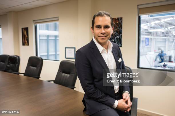 Humberto Santiago Martens, vice president of Mexico operations for Tighitco Inc., sits for a photograph at the company's manufacturing facility in...