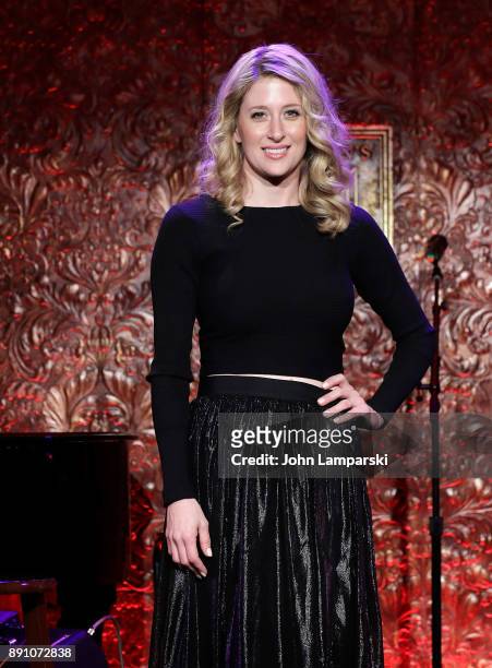 Caissie Levy performs during Feinstein's/54 Below Holiday Show press preview at Feinstein's/54 Below on December 12, 2017 in New York City.