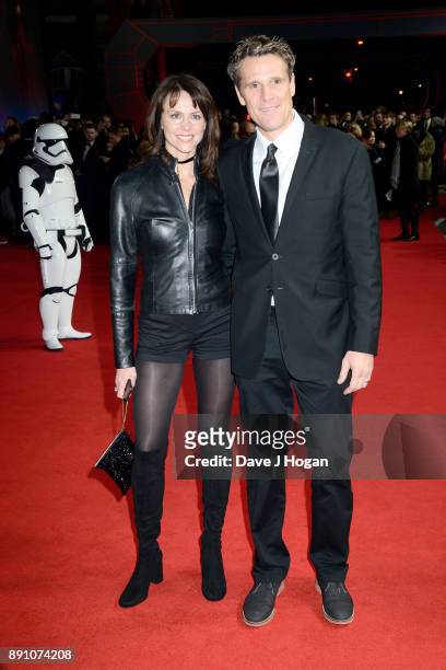 Beverley Turner and James Cracknell attend the European Premiere of 'Star Wars: The Last Jedi' at Royal Albert Hall on December 12, 2017 in London,...