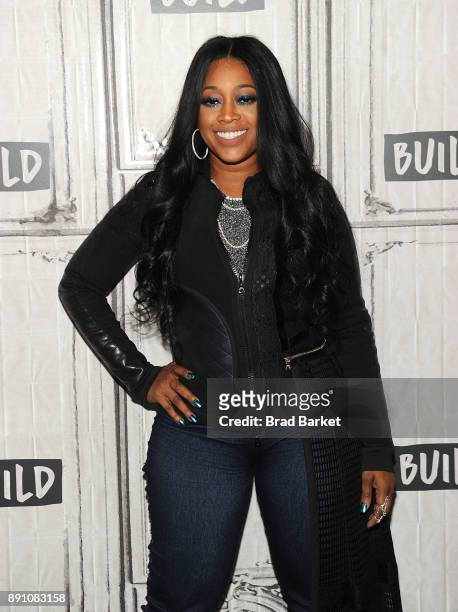 Trina attends Build discussing "Love and Hip Hop: Miami" at Build Studio on December 12, 2017 in New York City.