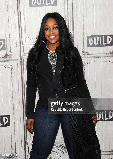 Trina attends Build discussing "Love and Hip Hop: Miami" at Build Studio on December 12, 2017 in New York City.