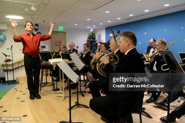 Boston Pops conductor Keith Lockhart at the Boston Pops Holiday Concert at Boston Children's Hospital December 12, 2017 in Boston, Massachusetts.