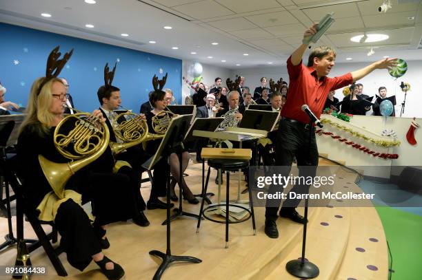 Boston Pops conductor Keith Lockhart at the Boston Pops Holiday Concert at Boston Children's Hospital December 12, 2017 in Boston, Massachusetts.