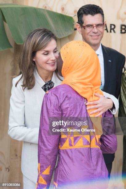 Queen Letizia of Spain visits the Cervantes Institute on December 12, 2017 in Dakar, Senegal. Queen Letizia of Spain is on a four -day visit to the...