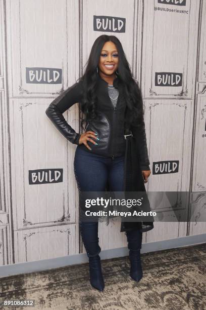 Television personality, Trina, visits Build to discuss "Love and Hip Hop: Miami" at Build Studio on December 12, 2017 in New York City.