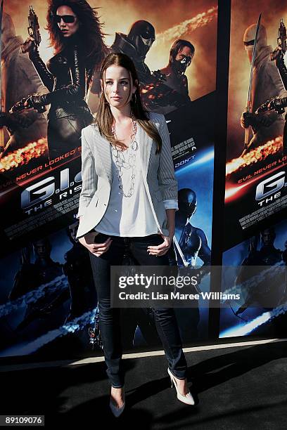 Actor Rachel Nichols arrives at a press conference for 'G.I. Joe The Rise Of The Cobra' at Simmer On The Bay on July 20, 2009 in Sydney, Australia.