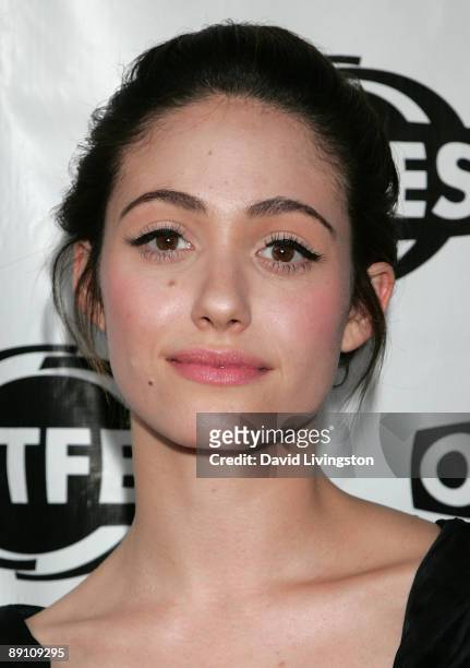 Actress Emmy Rossum attends the 2009 Outfest Closing Night Gala Premiere of "Dare" at the John Anson Ford Amphitheatre on July 19, 2009 in Hollywood,...