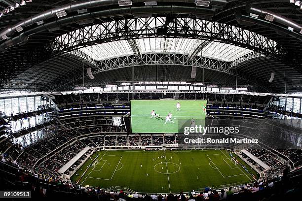 General view of Guadeloupe and Costa Rica during the CONCACAF Gold Cup Quarterfinals at Dallas Cowboys Stadium on July 19, 2009 in Arlington, Texas.