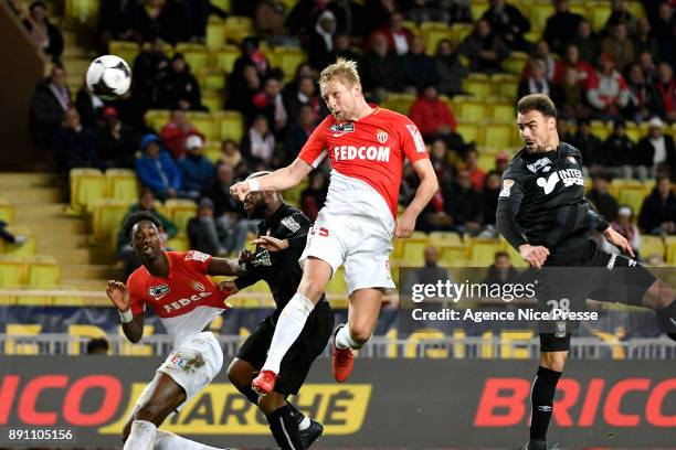 Kamil Glik of Monaco during the french League Cup match, Round of 16, between Monaco and Caen on December 12, 2017 in Monaco, Monaco.