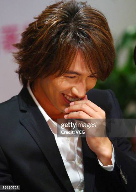 Jerry Yan of F4 attends a press conference to promote "Down With Love" on July 19, 2009 in Hangzhou of Zhejiang Province, China.