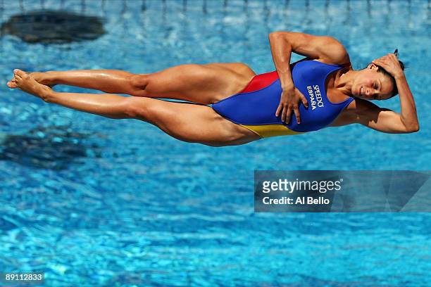 Leyre Eizaguirre of Spain competes in the Women's 3m Springboard Preliminary at the Stadio del Nuoto on July 20, 2009 in Rome, Italy.