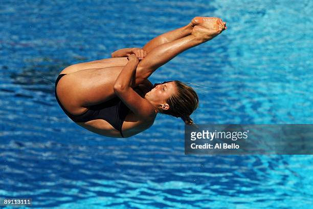 Ariel Rittenhouse of United States competes in the Women's 3m Springboard Preliminary at the Stadio del Nuoto on July 20, 2009 in Rome, Italy.