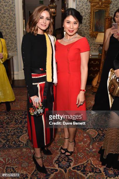 Olivia Palermo and Iris Alexander attend the launch of the Iris Alexander Fine Diamond Jewellery Collection hosted by Olivia Palermo at The Ritz on...