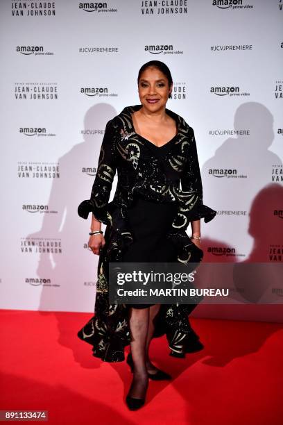 Actress Phylicia Rashad poses during a photocall for the world launch of the Amazon Prime series "Jean-Claude Van Johnson" on December 12 at the...