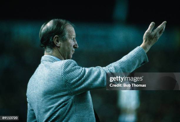 Republic of Ireland manager Jack Charlton during their FIFA World Cup Qualifying match against Spain in Seville, 15th November 1988. Spain won 2-0.