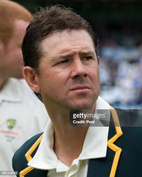 Ricky Ponting of Australia after meeting Queen Elizabeth II during day two of the npower 2nd Ashes Test Match between England and Australia at Lord's...