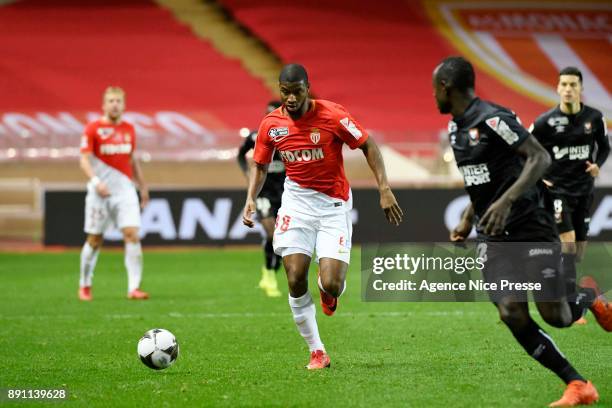 Almamy Toure of Monaco during the french League Cup match, Round of 16, between Monaco and Caen on December 12, 2017 in Monaco, Monaco.