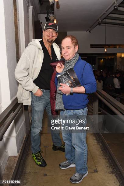Penn Jillette and Teller of the comedy/magic team Penn & Teller attend the press night after party for "The Twilight Zone" at The Almeida Theatre on...